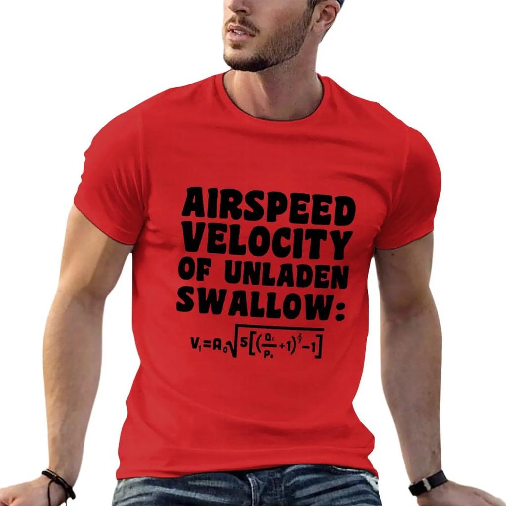 Airspeed Velocity of Unladen Swallow T-Shirt anime sweat shirt cute tops plain Short sleeve tee