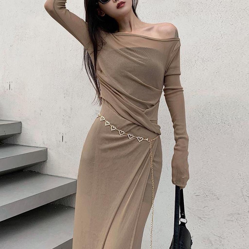 Heartshaped Waist Chain Belt For Women With Water Drilled Metal Summer Accessory