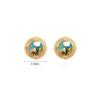 Medieval Monet Style Natural Freshwater Three-Dimensional Flower Stud Earrings Women'S Light Luxury High-End Earrings Exquisite Ear Jewelry