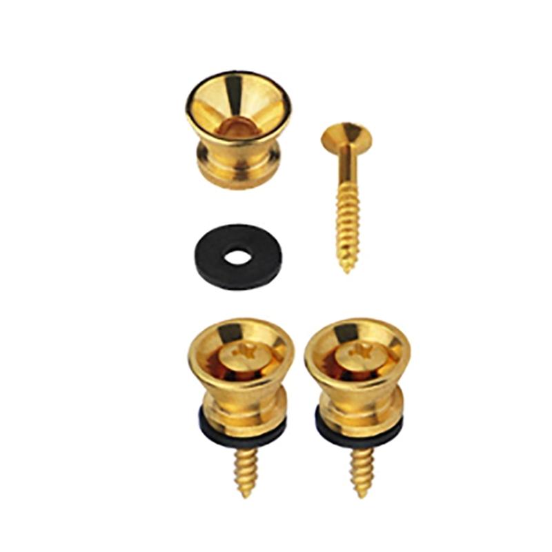 4Pcs Guitar Strap Lock Buttons Metal End Pin Security Straplocks Belt Buckle Retainer for Guitar Bass Ukuleles