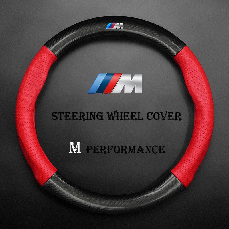 KYLZ4 New BMW-MCar Steering Wheel Cover For BMW M PowerM3 M4 M5 E36 E39 E46 E60 E90 E91 F01 F10 F15 F20 F30 G05 X3 X5 X7 3 5 7 Series