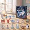 Christmas Party Favors for Children 2026 Ocean Creature Advent Calendar, 24-Day Acrylic Ornament Set with Holiday Decoration Bedroom Marine