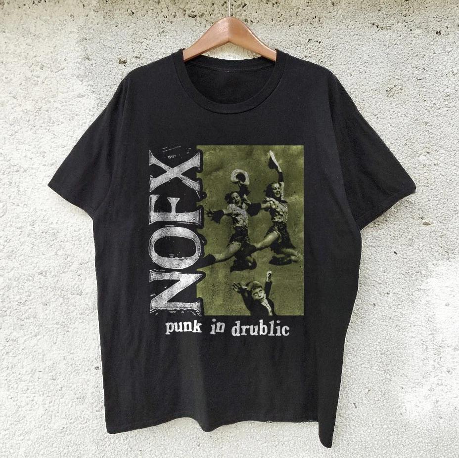 NoFx - Punk in Drublic Album Band Unisex Black T-shirt S-
