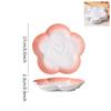 High Temperature Underglaze Ceramic Dinner Plate Gradient Color French Dessert Plate Home Fruit Plate Floral Design
