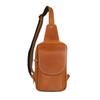 Crazy Horse Leather Men's Chest Bag, Genuine Leather Waist Bag, Retro Business Casual Top Layer Cowhide Small Shoulder Bag, Chest Bag