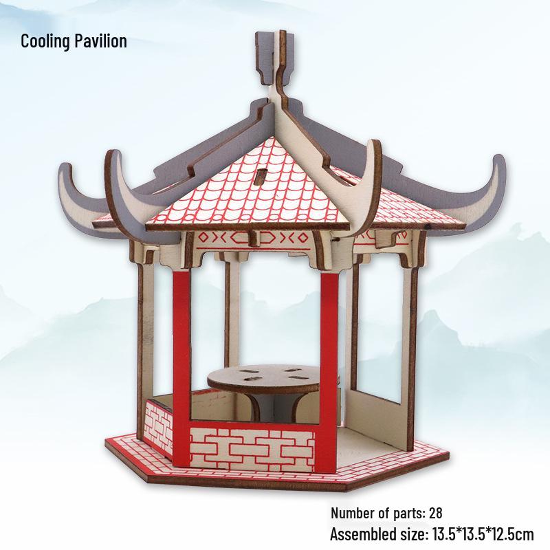 

Деревянная 3D-головоломка: Модель древней архитектуры для детского образовательного набора для самостоятельной сборки