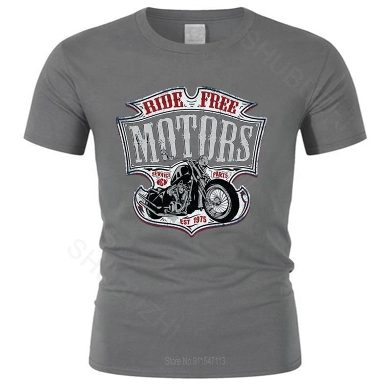 Herre T-skjorte med O-hals for tenåringer, Motard - Moto Motorsykkel Chopper Bobber Old School, sommer, svart t-skjorte, store størrelser
