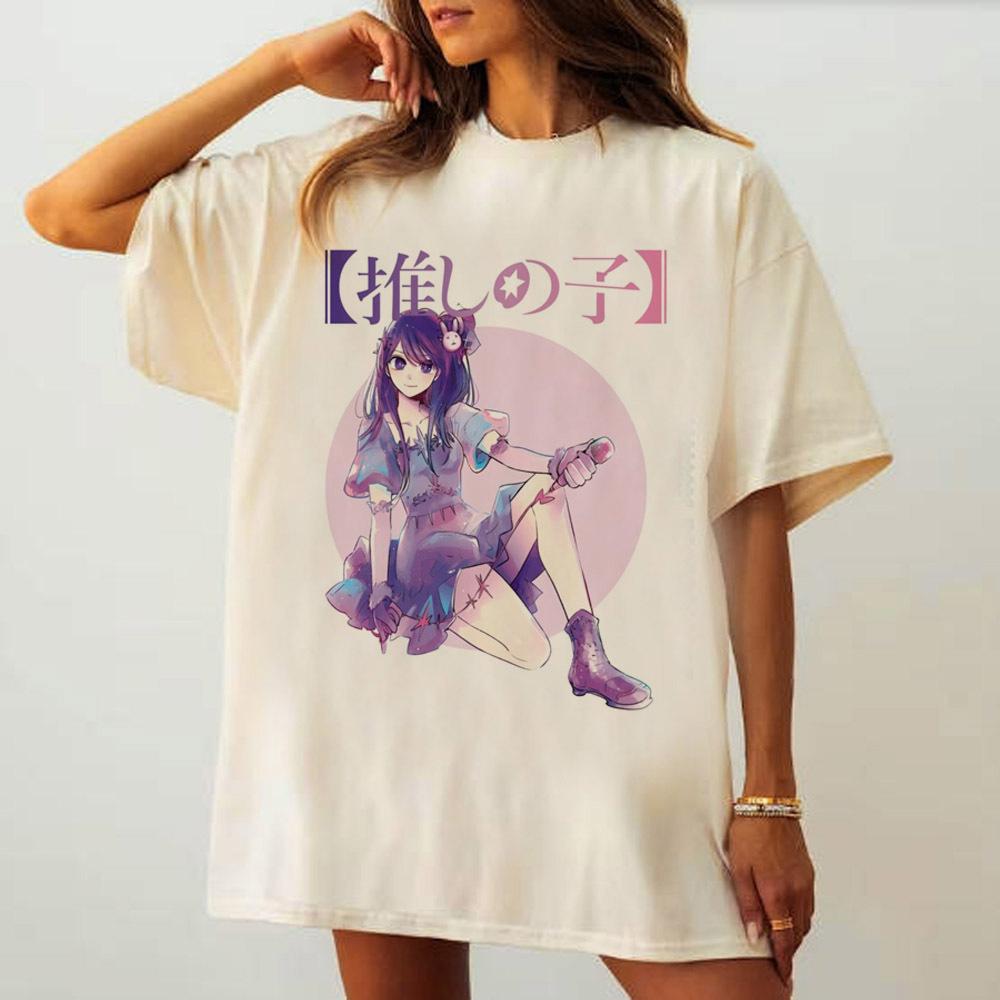 Oshi No Ko top tees Women Punk Breathable Digital graphic Psychedelic shirt Digital Women korean clothes Pop Culture Comfortable
