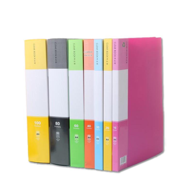 A4 Multi-layer Transparent Document Organizer with Insert Pages: Plastic Contract Classification Folder for Office Use