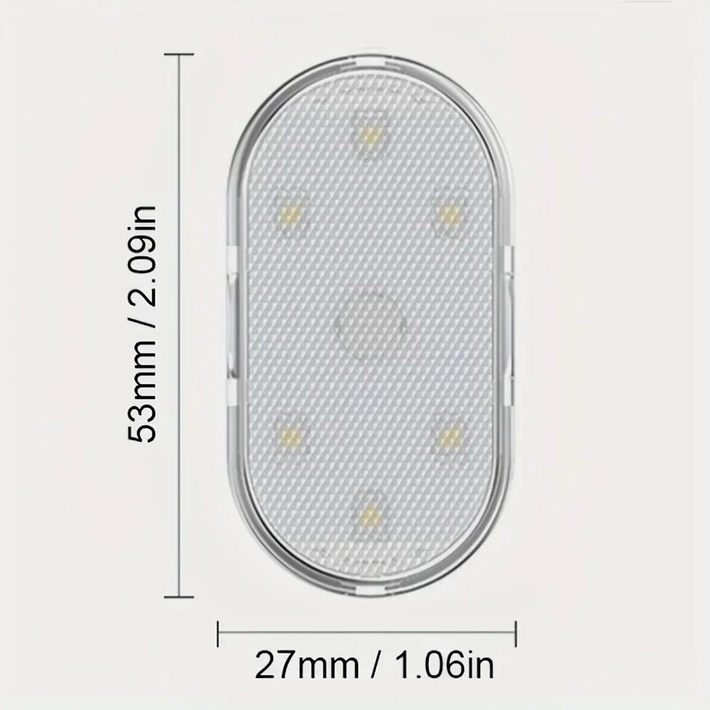 LED Car Touch Lights Rechargeable 7Colors Car Interior Dome Light Roof Ceiling Reading Lamps Trunk USB Direct Charging Mini Lamp