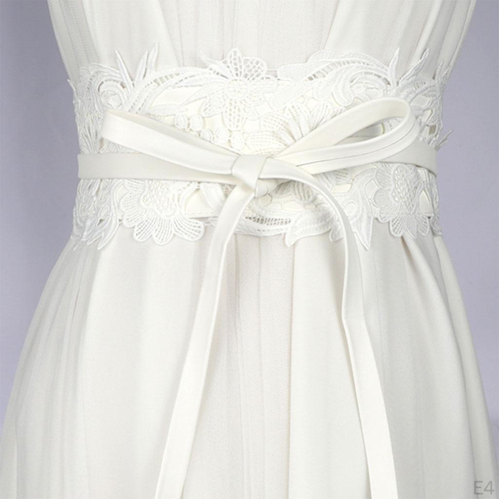 Fashion Lace Belt Waist Band Obi Style Women Bow Tie Waistband for Dress