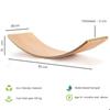 Planche d’Équilibre - GINGER HOME - Bois Naturel - 82x30x15 cm - Jouet Montessori Éducatif