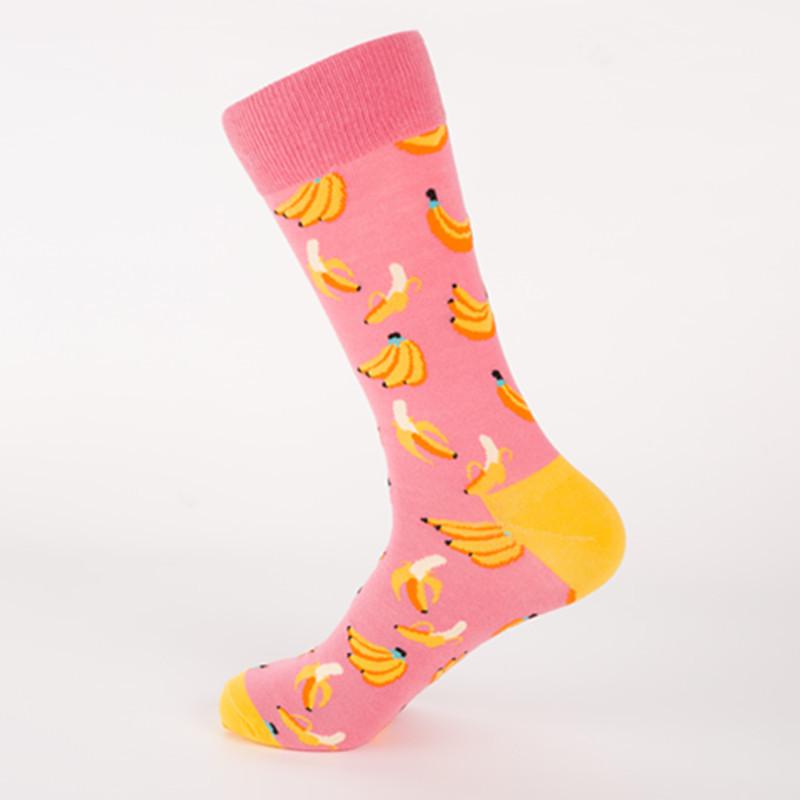 Bunte Herren-Fruchtsocken - Mittellang, Kartenloses Design für Paare