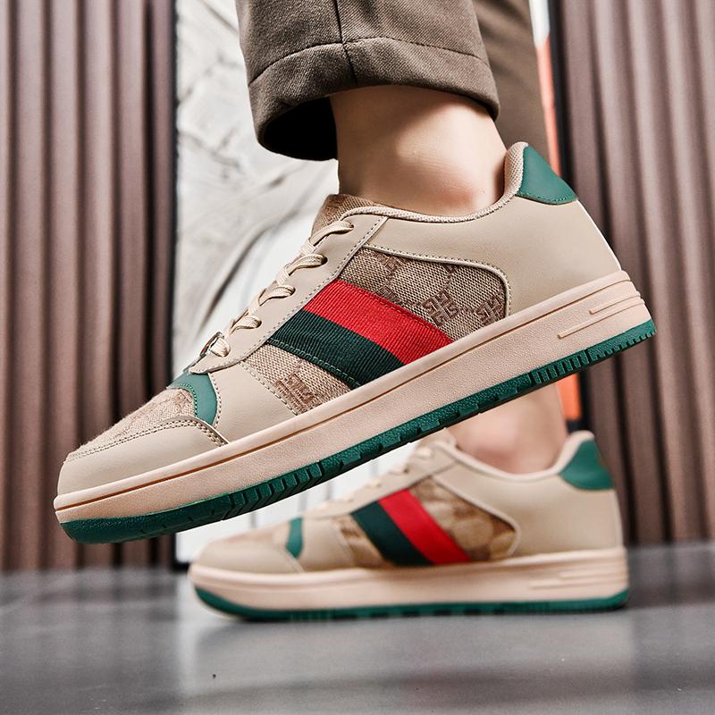 Luxury Fashion Leather Men Women Skateboarding Shoes Outdoor Casual Sneakers Sports Shoes Men Comfortable Flat Shoes for Couple