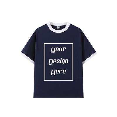 Streetwear Kundenspezifischer Musterdruck Damen und Herren T-Shirt Harajuku Lässig O-Ausschnitt Oberteil Kurze Ärmel Unisex 100% Baumwolle Gruppen-Studenten-T-Shirt