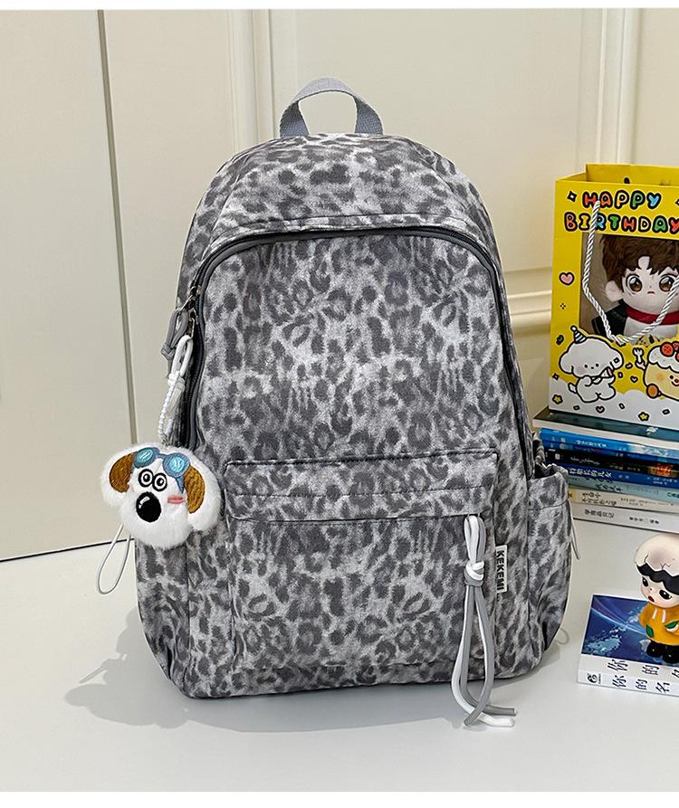 

Школьный рюкзак японский инс леопардовый принт студент колледжа школьный рюкзак персонализированный универсальный нишевый непопулярный модный рюкзак для отдыха и путешествий