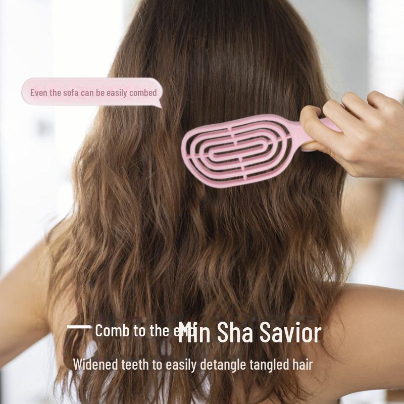 Elastic Ribbed Cute Girl Portable Hair and Massage Comb