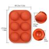 6 Löcher Halbkugel Kugel Schokolade Silikonform Runde Halbkugel Kuchen Silikon Backformen für Dessert DIY Jelly Dome Mousse