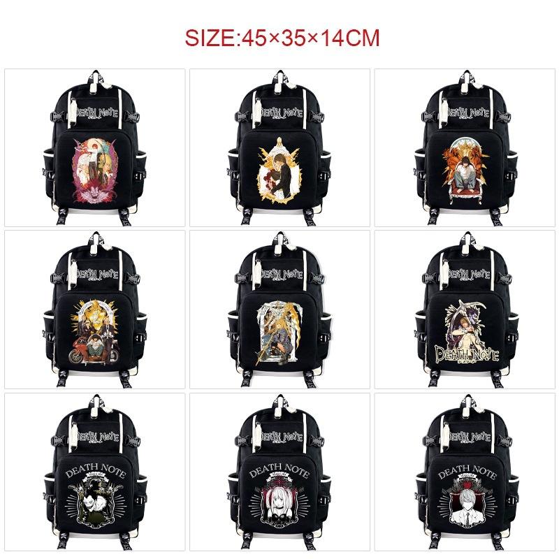 Death Note Day Man Full Color Printed Backpack Double White Edge Decorated Student Bag Computer Bag Travel Bag