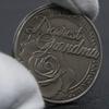 Grandma's Antique Silver Four-Leaf Clover Lucky Coin Thanksgiving Gift Badge