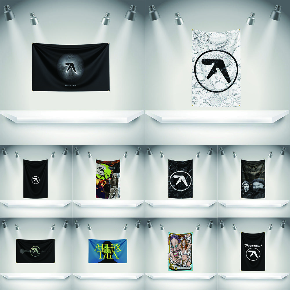 A-Aphex T-Twin Flag Rock Music Band Banner HD Printing Tapestry Exhibition, Music Band Fans, Garage Decor