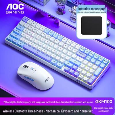 AOC GKM100 Dreimodus Kabellose Mechanische Tastatur & Maus Combo