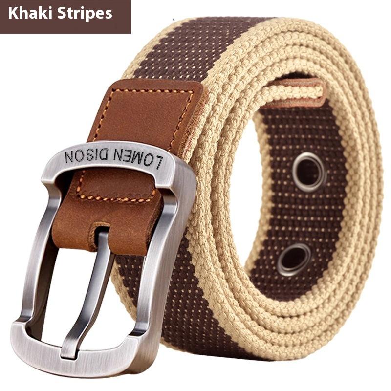 Canvas Belts for Men and Women, Casual Belts, Korean Style Student Pin Buckle Belts