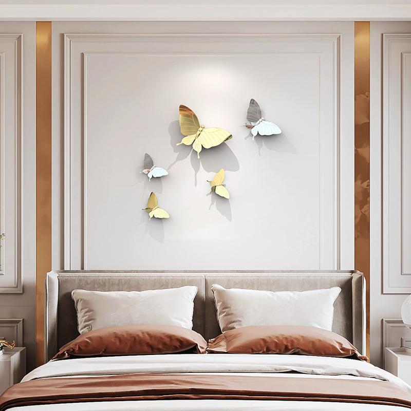 Creative Butterfly Wall Decor 3D Butterfly Sofa Tv Background Wall Decoration Wedding Party Living Room Decoration Pendant Craft