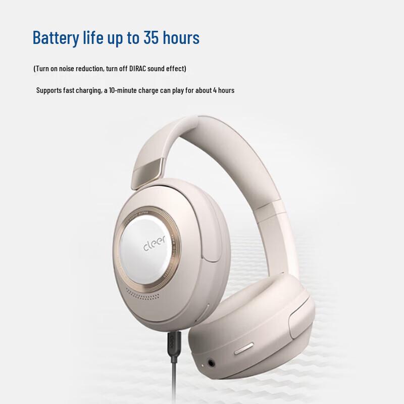Cleer ALPHA Active Noise Cancelling Over-Ear Bluetooth Headphones