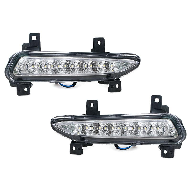 Car Front Bumper Daytime Running Lights DRL For Geely Emgrand EC718 EC7 2014 2015 2016 Fog Light Fog Lamp Car Accessories