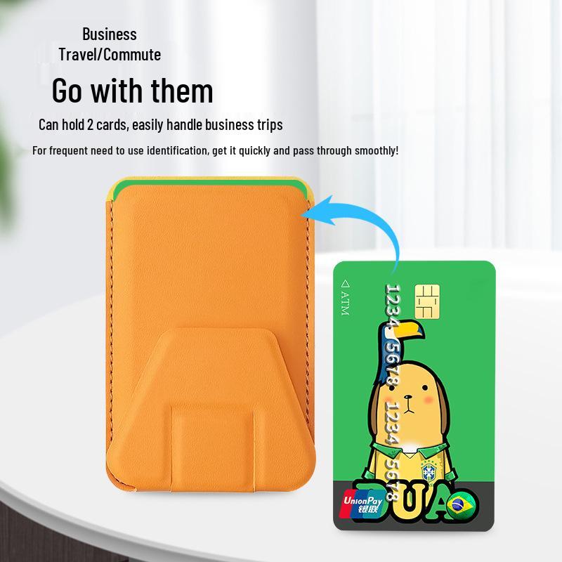 Portable Adhesive Card Holder & Phone Stand with Card Slot for Hands-Free Viewing