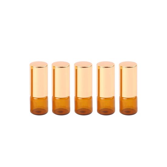 5 buc. Sticle de ulei esențial cu rolă, recipiente reîncărcabile pentru machiaj cu parfum