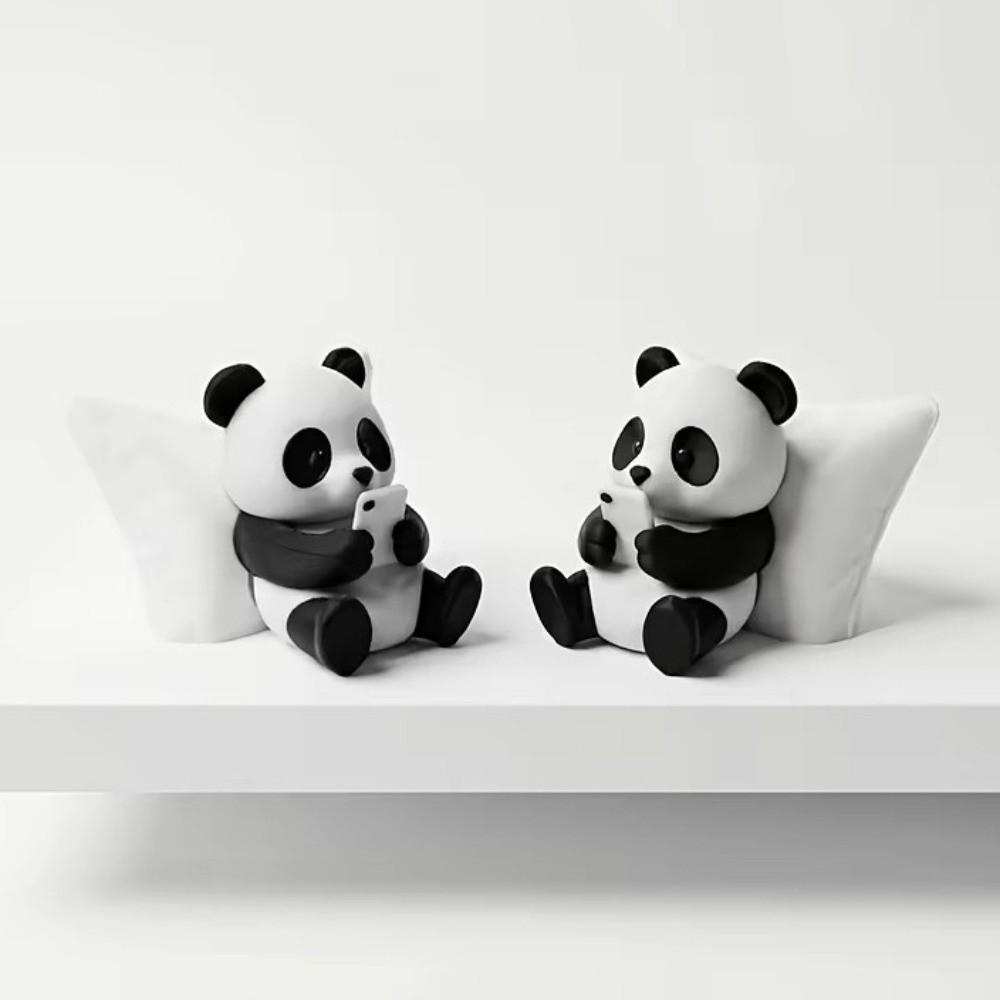 Creative Lazy Panda Figurine Simulated Panda Statue Desk Decoration Animal Model  Home Desk