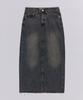 HAINT Wren Cargo Pocket Denim Long Skirt_3Colors_Vintage Blue