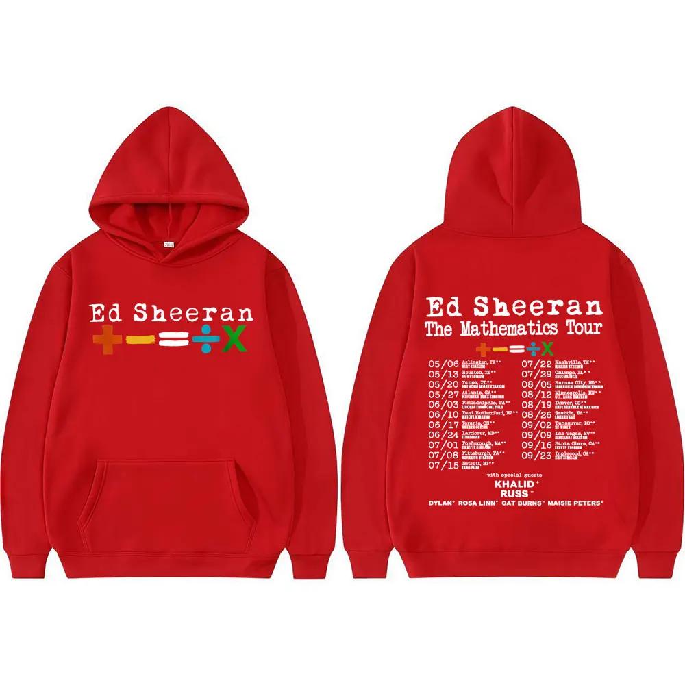 Ed Sheeran Mathematics Tour Hoodie Graphic Men Vintage 90s Hip Hop High Quality Hoodie Long Sleeve Loose Hoodie