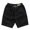 American Retro Khaki Cargo Shorts - Mid-Length, Elastic Waist, Casual Drawstring, Trendy Men's Summer Pants
