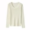 Classic high-end autumn and winter new niche chic front shoulder thin long-sleeved women's all-wool knitted sweater