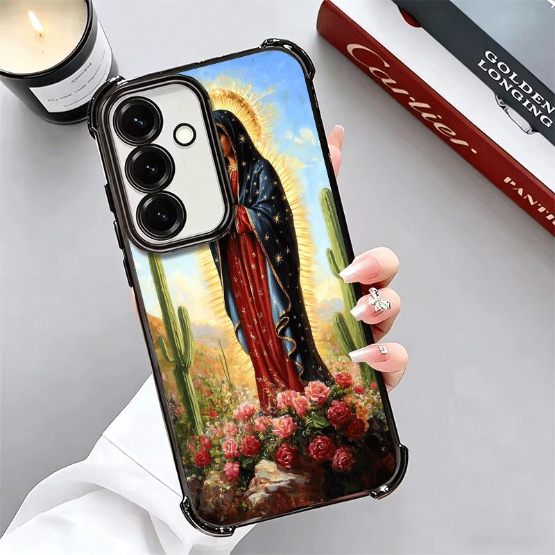 Virgen Mary Virgin De Guadalupe Plating Phone Case For Samsung A17 A07 A37 A57 A16 A56 A15 A55 A14 A54 A13 A53 A26 A36 A25 A35 A