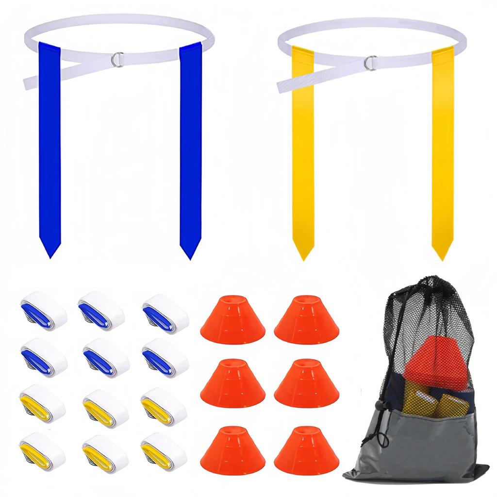Youth Flag Football Belt with Colorful Streamers