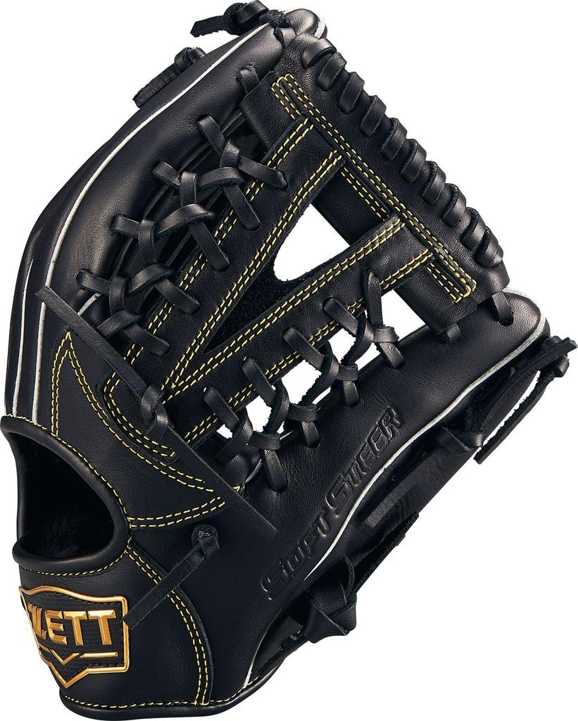 ZETT Youth Baseball Soft Black Size BJGB74550F Glove, Steer, All-Around, Left-Handed Throw, (1900), LL,