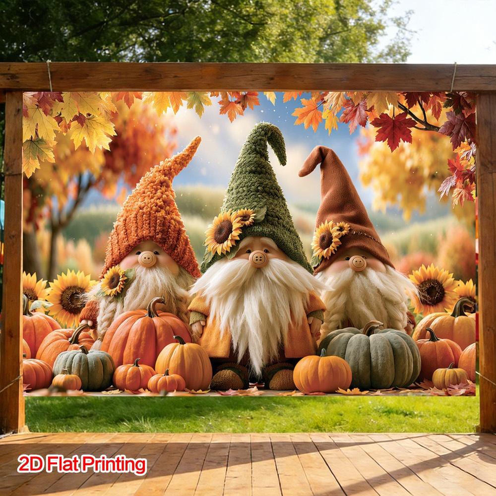 Photography Backdrop (2D Flat Surface) - 1 Piece Per Pack - Thanksgiving Autumn Dwarf Photography Backdropzyc