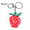 Beaded Key Holder Handmade Christmas Keychain, Xmas Tree Wreath Gift Box Bell Backpack Charm Santa Keyring, Hanging Decor for Party Favors