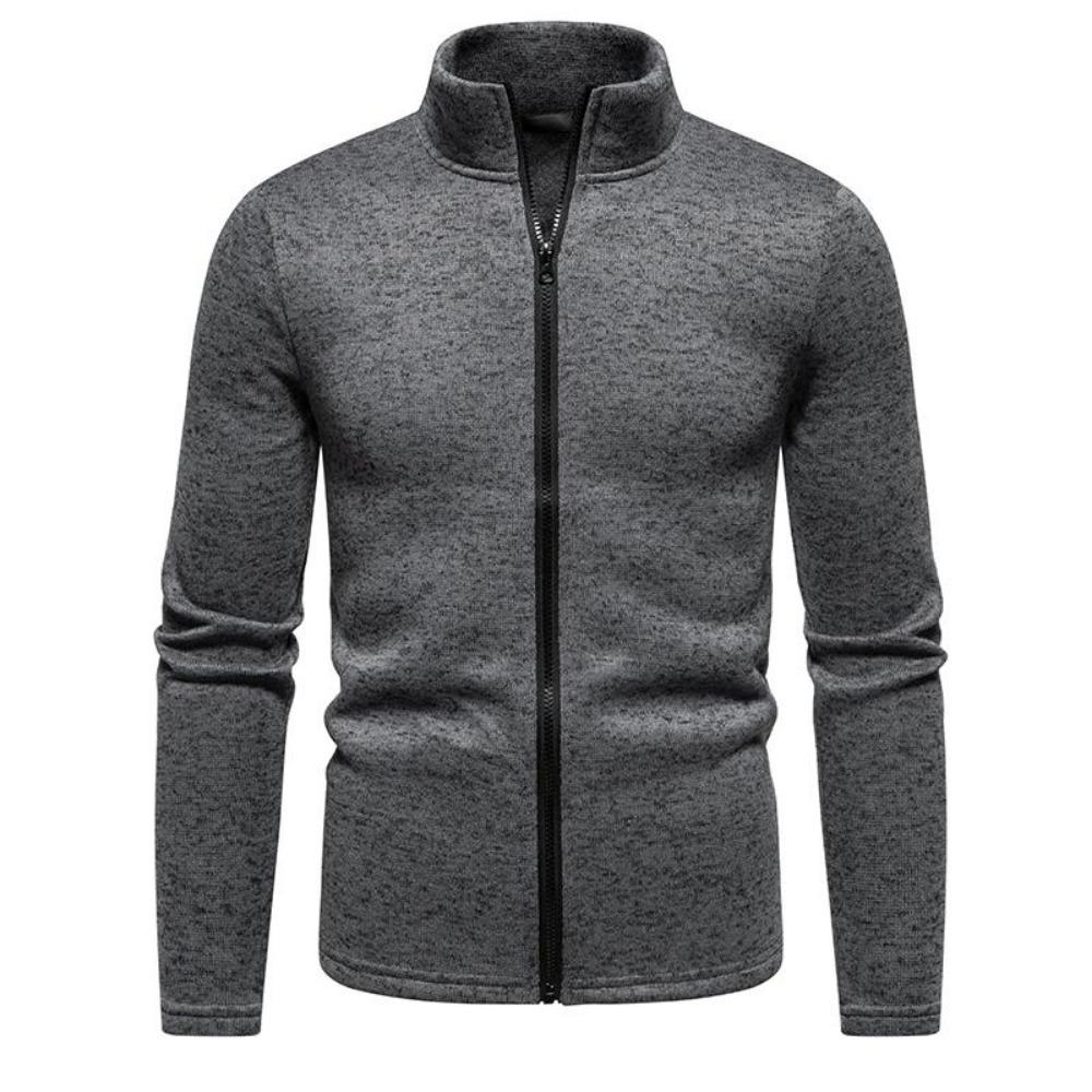 2026 Men New Light Weight Winter Sweater Stand Collar Zipped Cardigan Sweater T Shirt