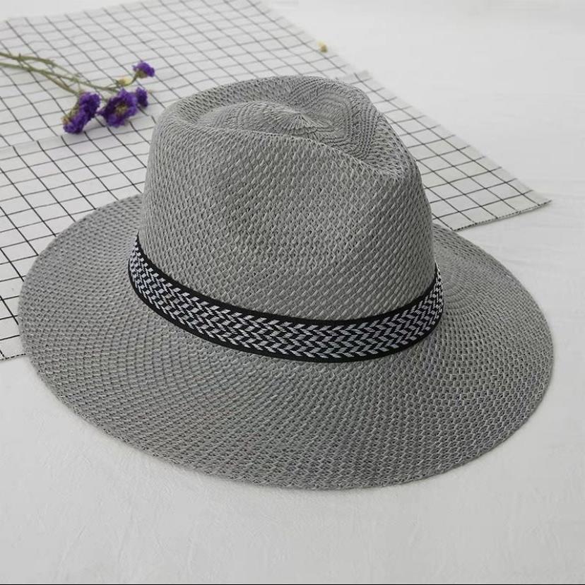

JYL TS DIY Men s Cowboy Hat Paper Straw Sun Protection Paper Straw Gray[clothstrawhatfoldable] помаранчево-рожевий