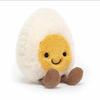 Funny Boiled Egg Plush Toy, Cute Foodie Series Stuffed Animal, Soothing Companion for Kids, Boys Girls Birthday Gift