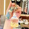 Refillable Sanrio Luminous Glitter Bubble Bead Keychain Pendant - Trendy Women's Bag Charm