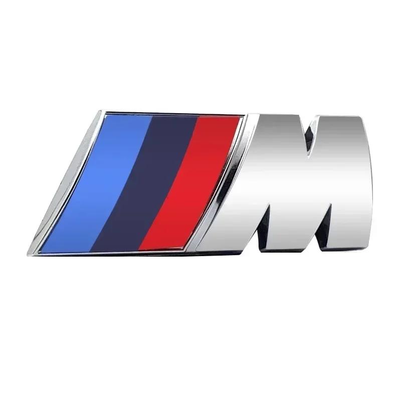 AAAQH1 For BMW M LOGO Fender Emblem Badge Rear Trunk Badge 1 3 5 7 Series X1 X3 X5 X6m M Sports Sticker Car Accessories Sticker Styling