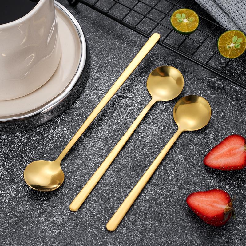 Stainless Steel Round Coffee and Dessert Stirring Spoon