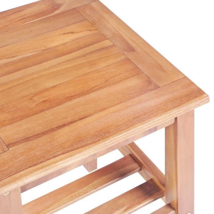 VidaXL Table basse 40x40x50 cm Carrée Teck solide