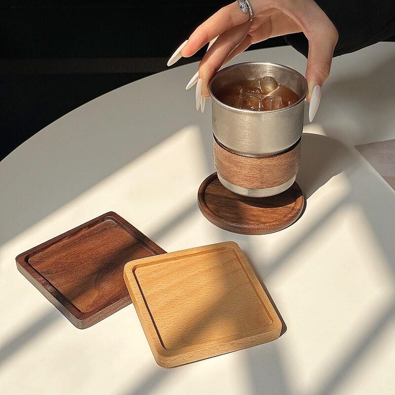 Runde Holzscheibe Tassenuntersetzer Untersetzer Für Tee Kaffee Tassen Getränkehalter Für DIY Geschirr Dekoration Langlebig Küche Dekoration Zuhause